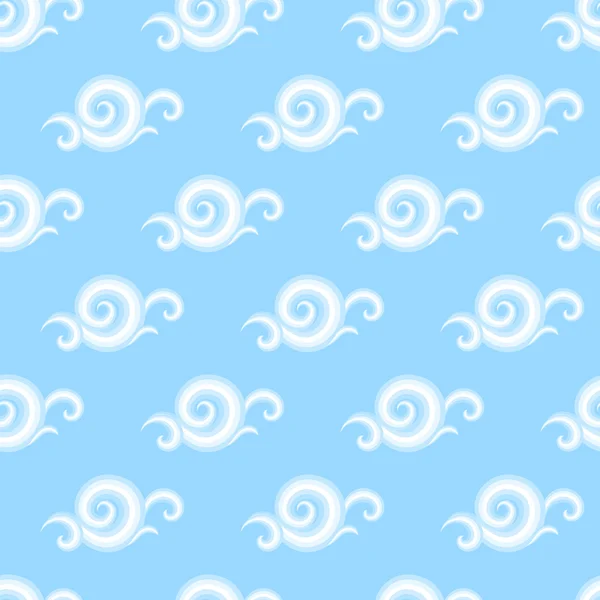 Vector seamless pattern with curls and swirls — Stockvector