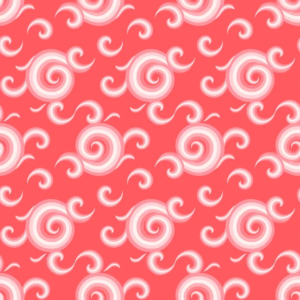 Vector seamless pattern with curls and swirls — Stockvector