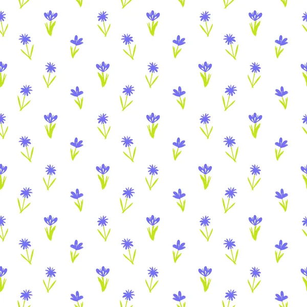 Motif floral sans couture avec de petites fleurs — Image vectorielle