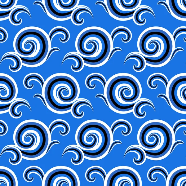 Vector seamless pattern with curls and swirls — 图库矢量图片