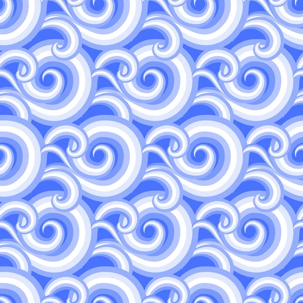 Vector seamless pattern with curls and swirls — Stockvector