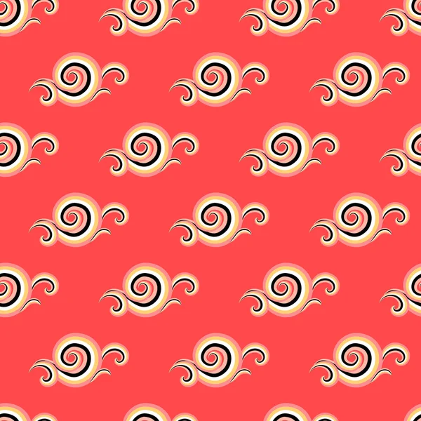 Vector seamless pattern with curls and swirls — ストックベクタ