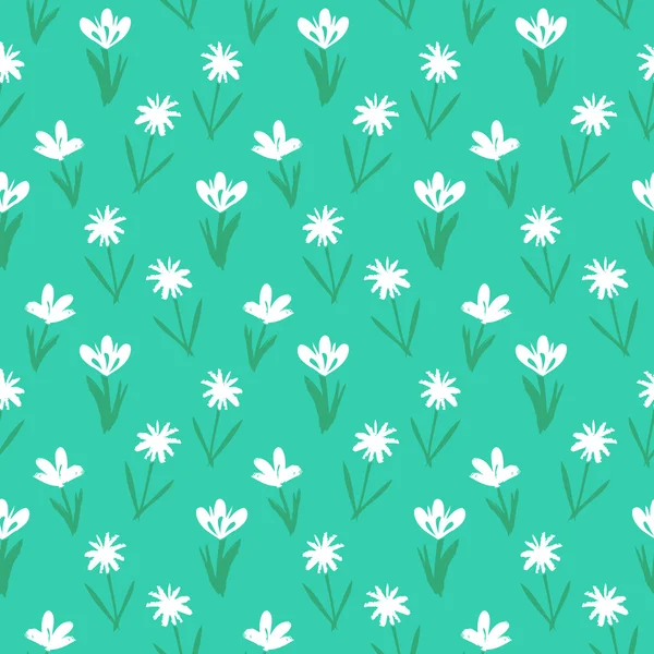 Motif floral sans couture avec de petites fleurs — Image vectorielle