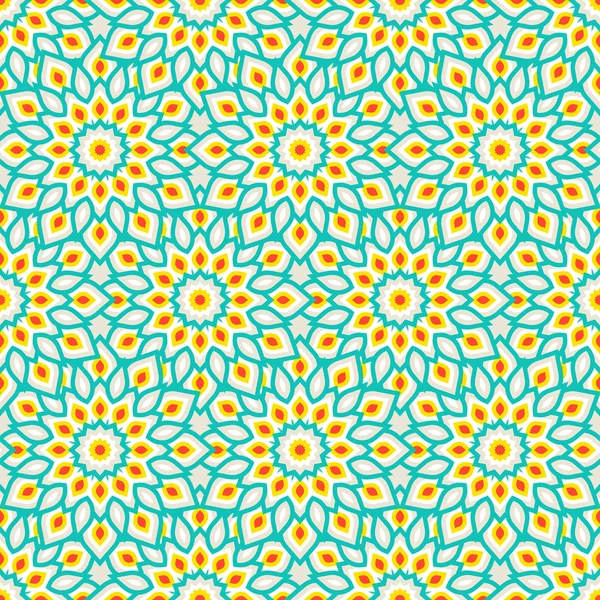 Arabiska prydnad med abstrakt blommor — Stock vektor