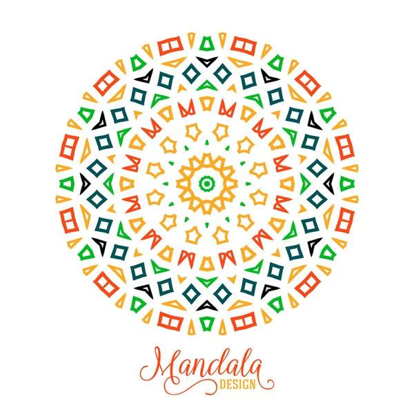 Mandala wektor, okrągły ornament — Wektor stockowy