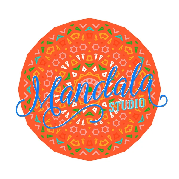 Mandala vectorial, ornamento redondo — Vector de stock