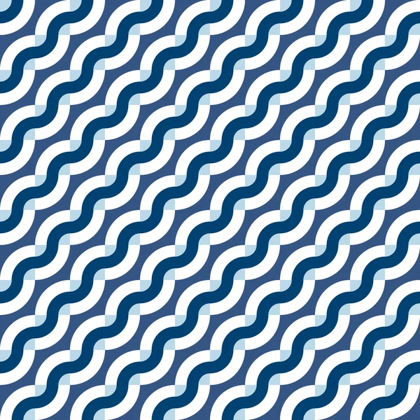 Geometric seamless pattern with diagonal waves — Stock vektor