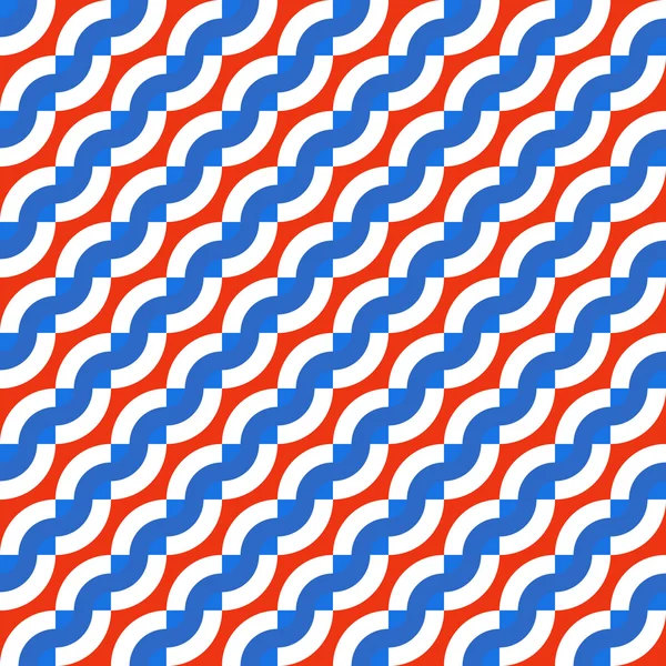 Geometric seamless pattern with diagonal waves — 스톡 벡터