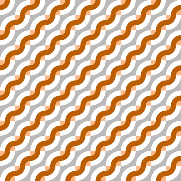 Geometric seamless pattern with diagonal waves — Vetor de Stock