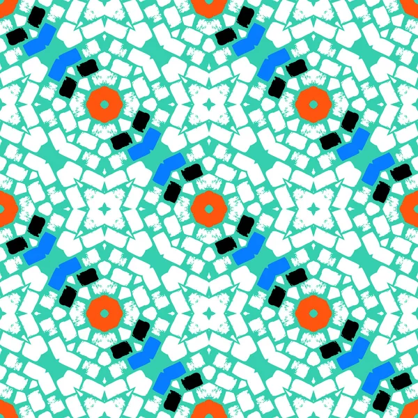El çekilmiş renkli geometrik desen — Stok Vektör