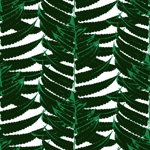 Vector pattern with leaves of tropical plants — Stock Vector