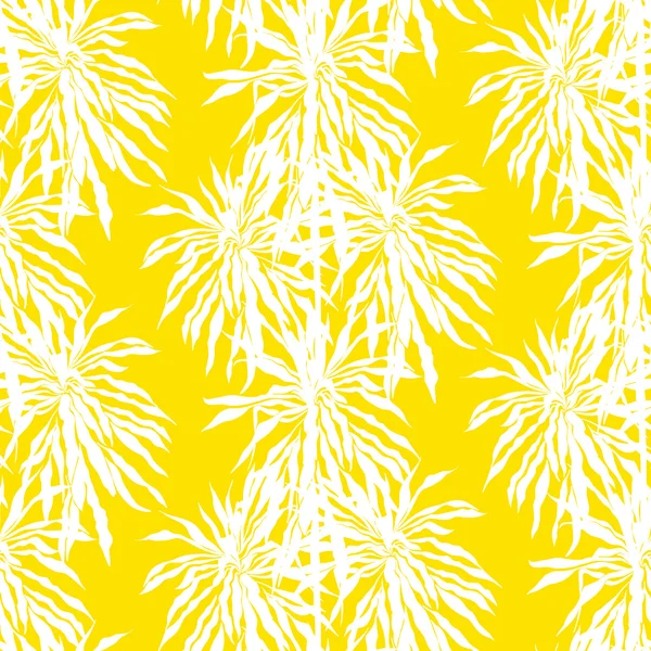 Seamless pattern with tropical palm leaves — Stock Vector
