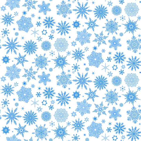 Winter pattern with falling snowflakes — Stock Vector