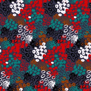 Hand painted vector pattern with splatters vector