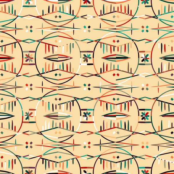 Vector patrón étnico sin fisuras — Archivo Imágenes Vectoriales