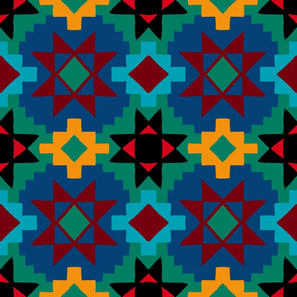 Native american geometriska mönster — Stock vektor