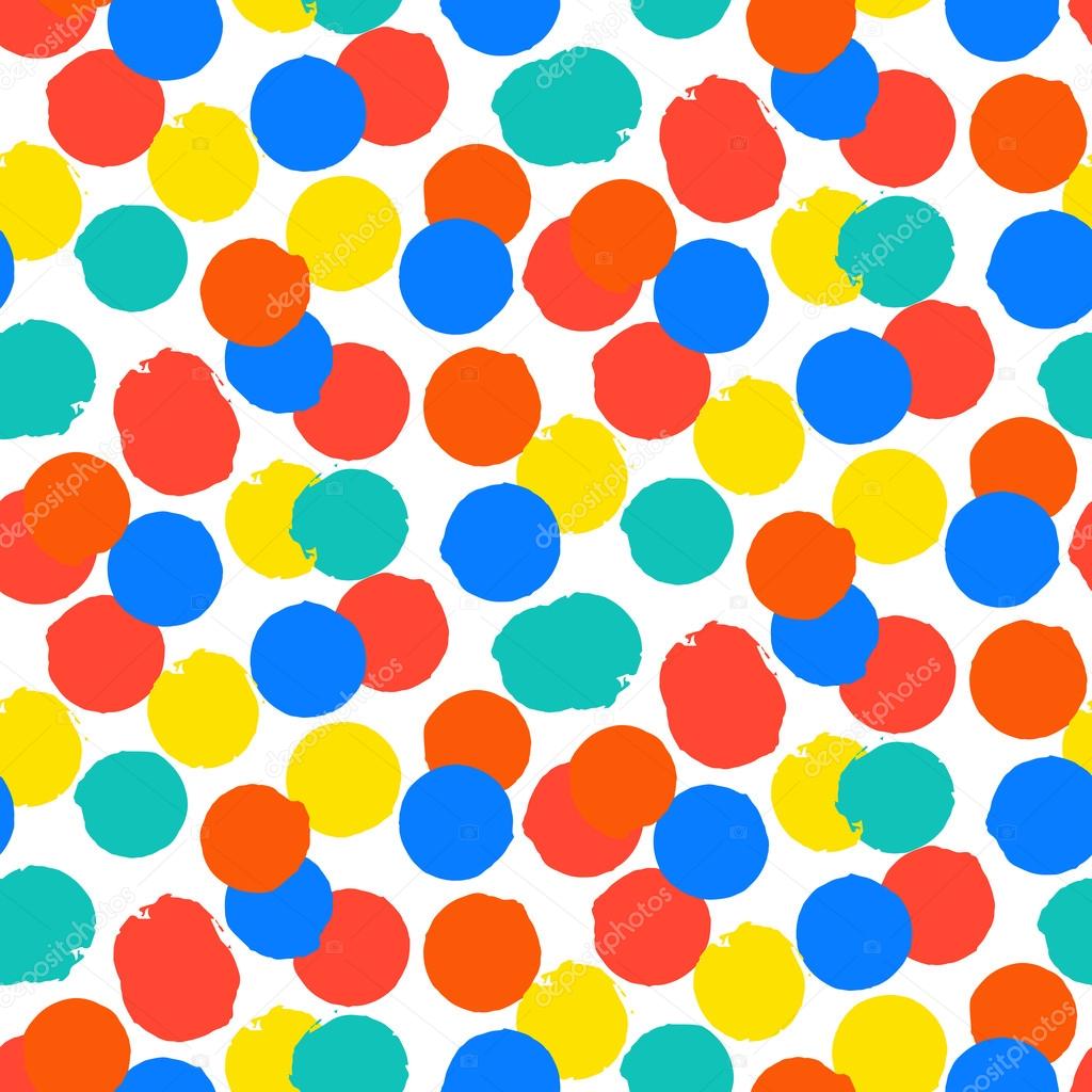 Yellow And Blue Polka Dot Background