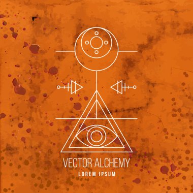 Vector geometric alchemy symbol clipart