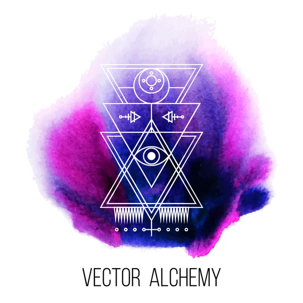 Símbolo de alquimia geométrica vectorial — Vector de stock