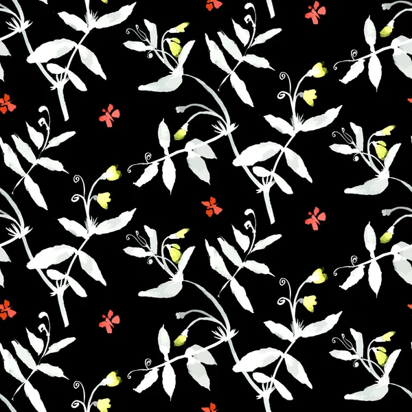 Vector acuarela patrón floral — Vector de stock