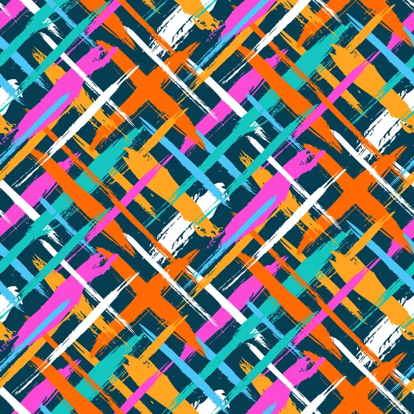 Pattern with diagonal stripes and crosses — 图库矢量图片