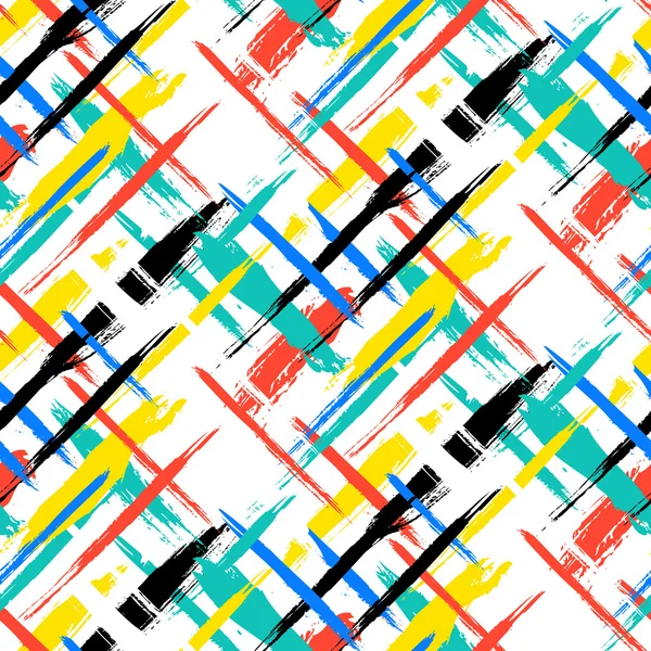 Pattern with stripes and crosses — Stock vektor