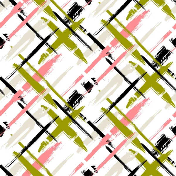 Pattern with stripes and crosses — Stock vektor