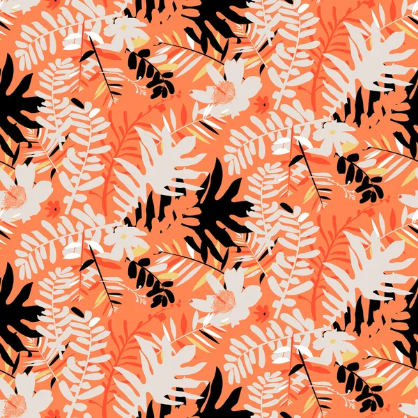 Tropical floral pattern — Stock Vector