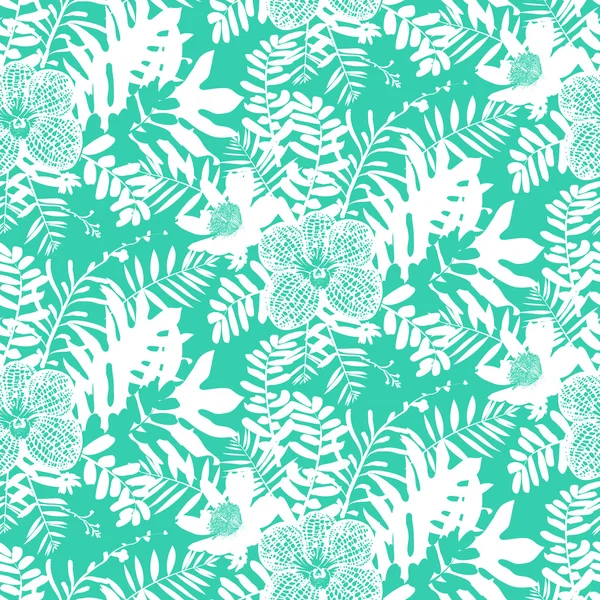 Tropical floral pattern — Stock Vector