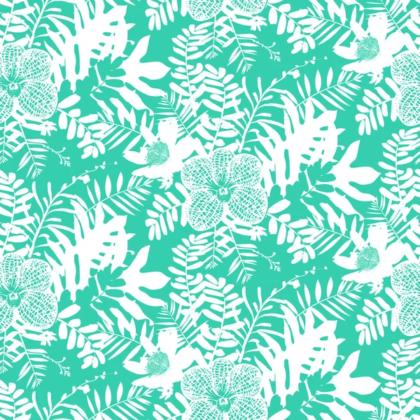 Patrón floral tropical — Vector de stock