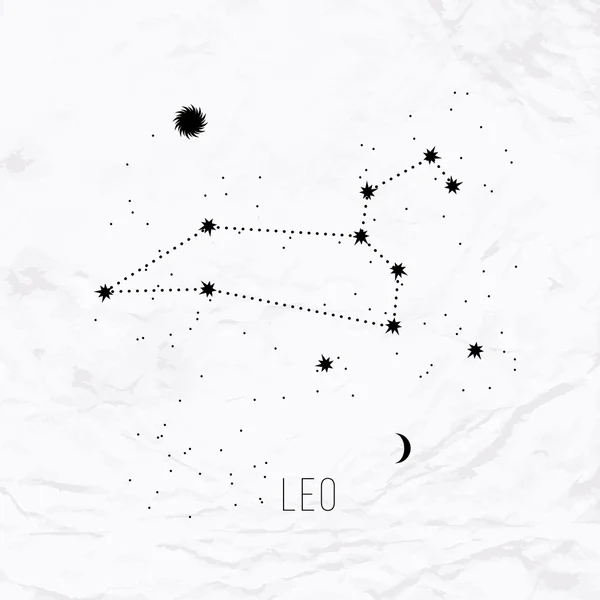 Astrology sign Leo on white paper background —  Vetores de Stock