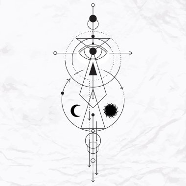 Modern geometric alchemy symbol