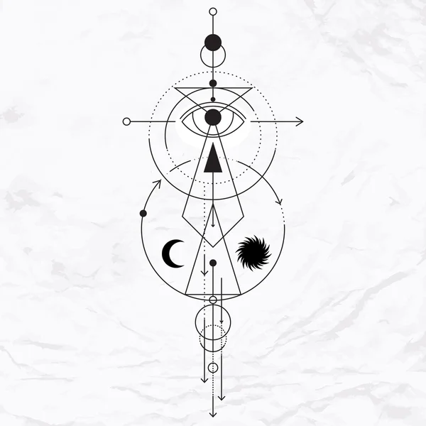 Modern geometric alchemy symbol — 图库矢量图片