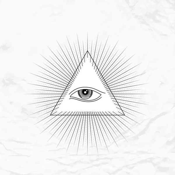Trinagle avec oeil — Image vectorielle