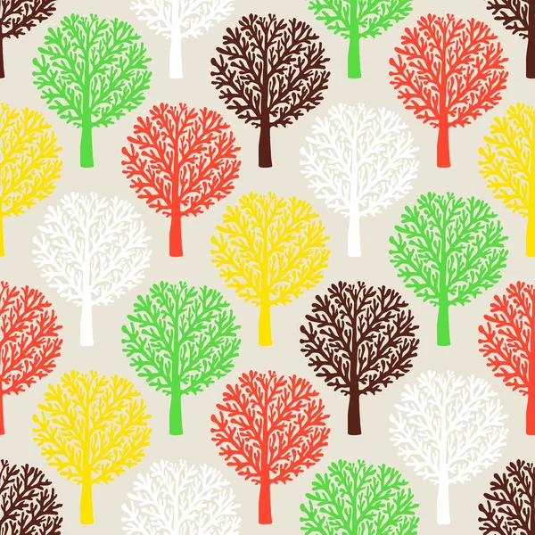 Pattern with trees — Stock Vector