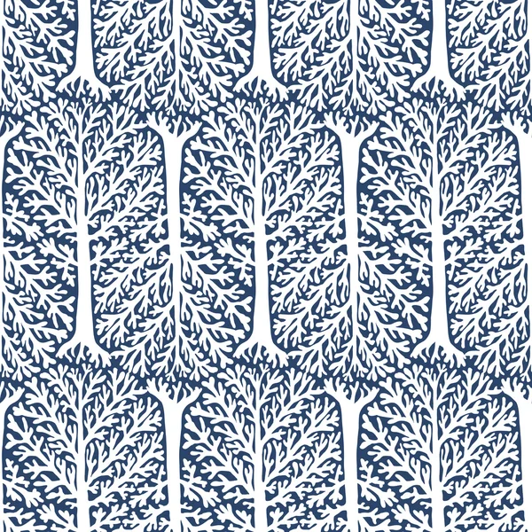 Mönster med träd — Stock vektor