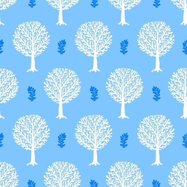 Patroon met bomen — Stockvector