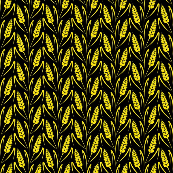 Vector pattern with grains and wheat — Stock vektor