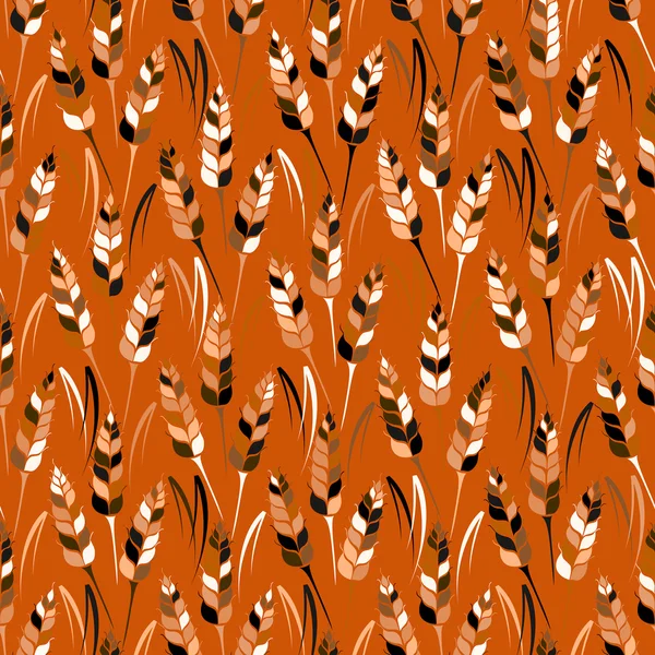 Vector pattern with grains and wheat — 图库矢量图片