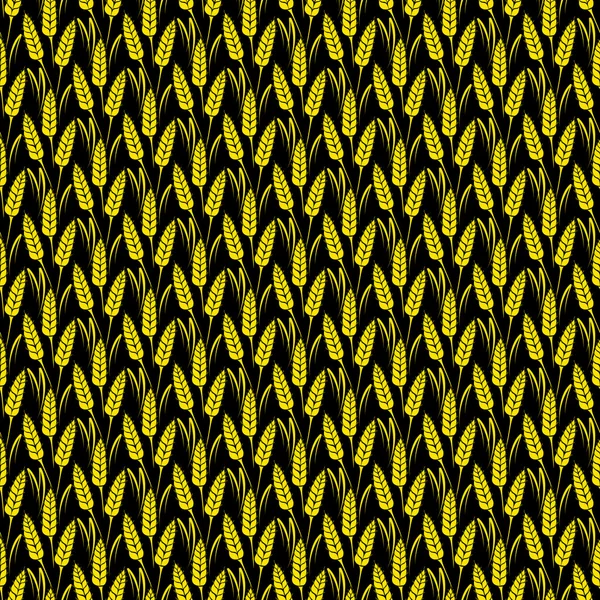 Vector pattern with grains and wheat — Stok Vektör