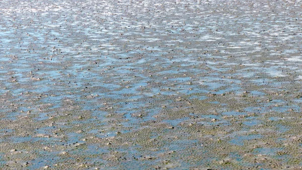 Puddle y textura de barro, fondo abstracto — Foto de Stock