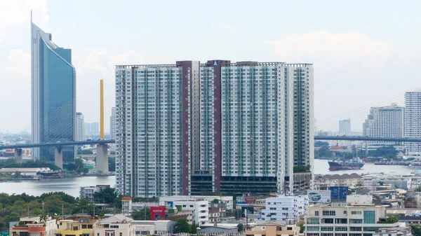 Bangkok, Tayland - 12 Haziran 2015: Bangkok, Tayland, Thailand, havadan görünümü. Bangkok Tayland, Tayland ekonomik Merkezi'en büyük şehridir. — Stok fotoğraf