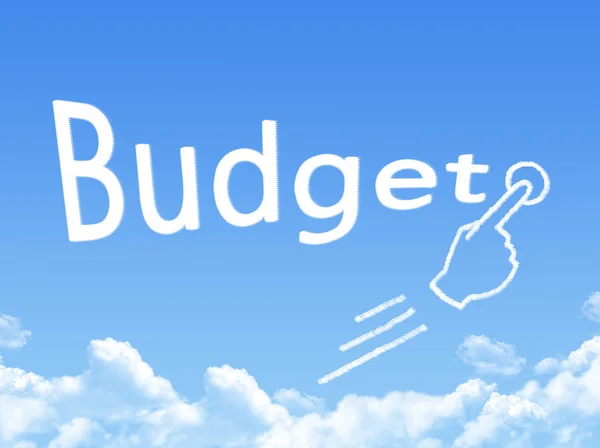 Forma de nuvem orçamento — Fotografia de Stock
