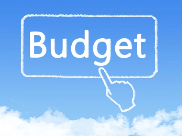 Budget cloud shape — Stock Photo, Image