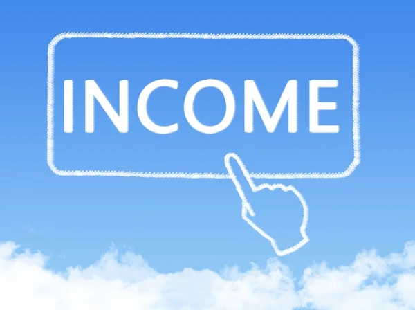 Inkomen wolk vorm — Stockfoto