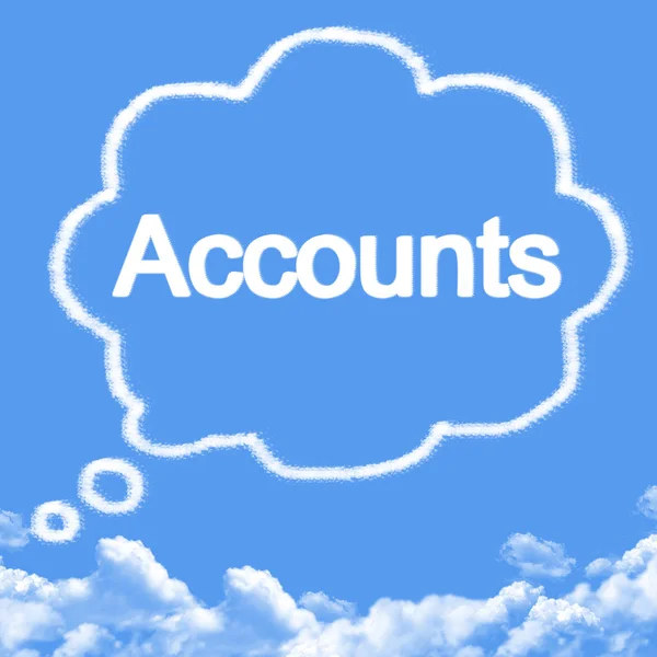 Account forma nuvola — Foto Stock