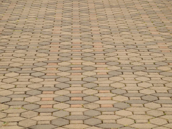 Pavement Background of grey cobble stones — Stock Photo, Image