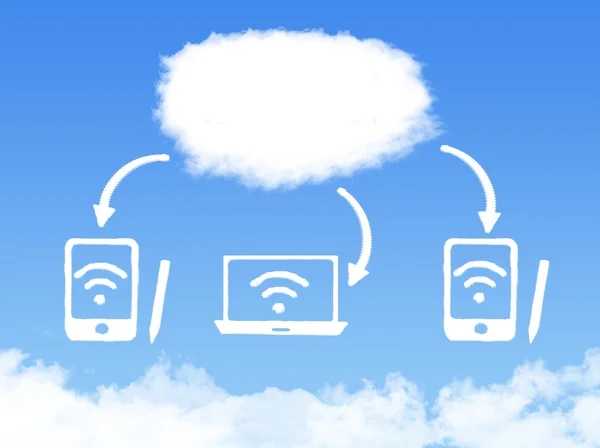 Tecnologia de computação em nuvem abstrata — Fotografia de Stock
