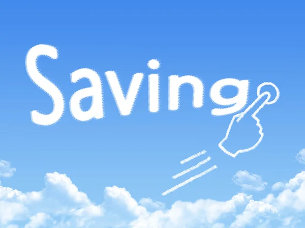 Saving message cloud shape — Stock Photo, Image