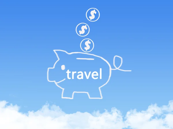 A felhő alakú utazási megtakarítás — Stock Fotó